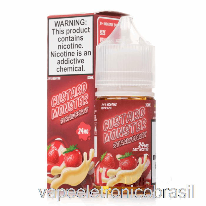 Vape Recarregável Morango - Sais De Creme Monstro - 30ml 24mg